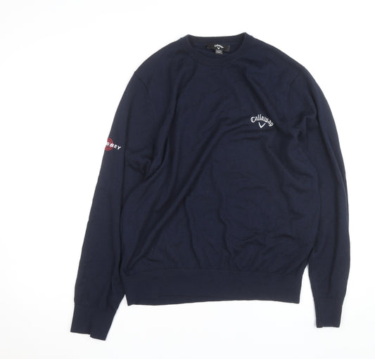 Callaway Men's Blue XL Crew Neck Golf Jumper