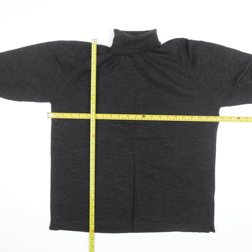 St. Bernard Women’s Grey Roll Neck Lambswool Jumper Size 14-16