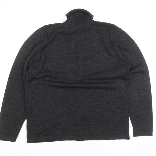 St. Bernard Women’s Grey Roll Neck Lambswool Jumper Size 14-16