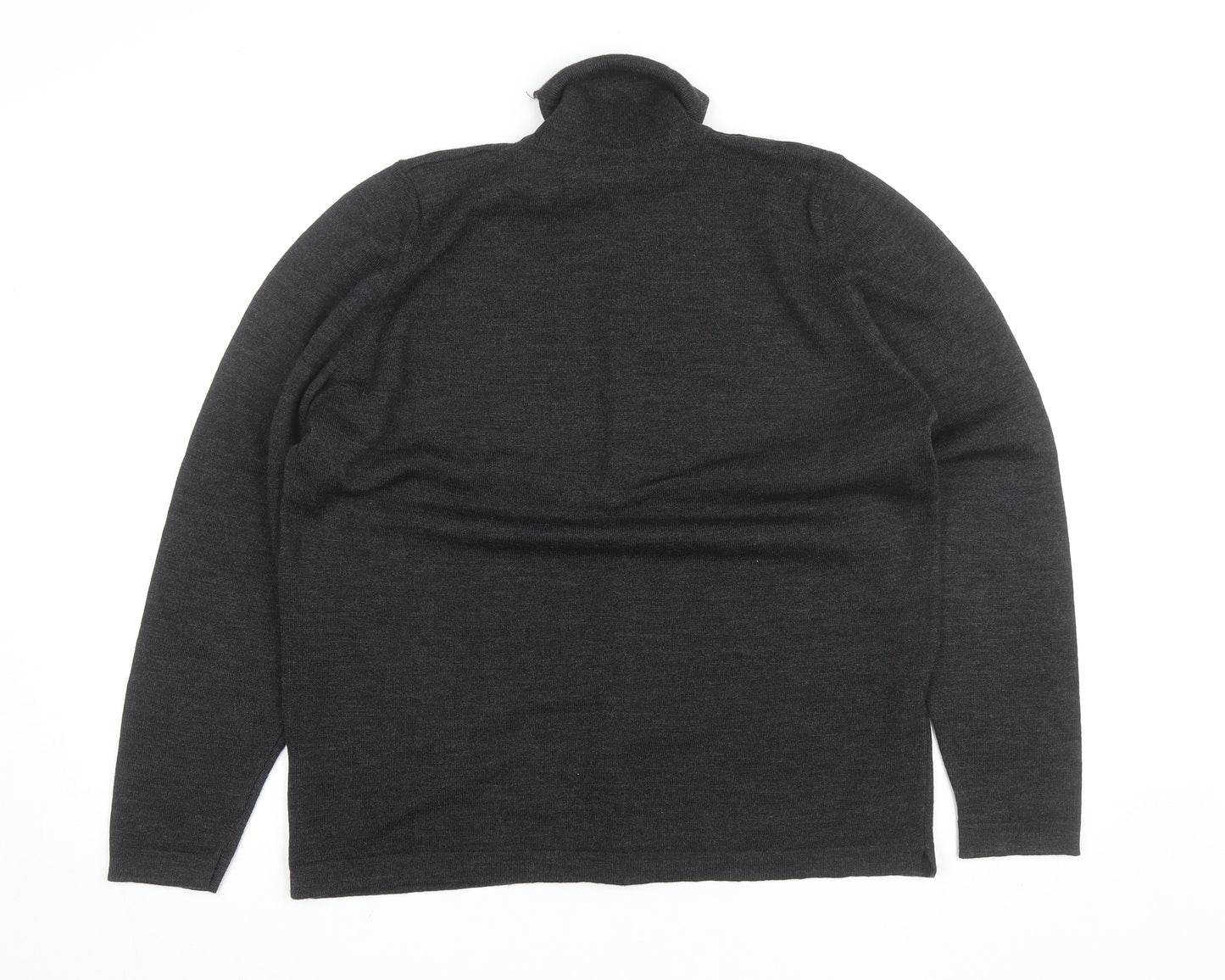 St. Bernard Women’s Grey Roll Neck Lambswool Jumper Size 14-16