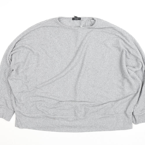 New Look Women’s Grey Plus Size 24 Curves Knit Pullover Jumper