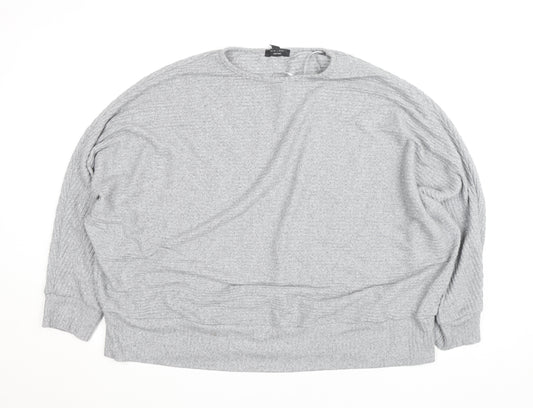 New Look Women’s Grey Plus Size 24 Curves Knit Pullover Jumper