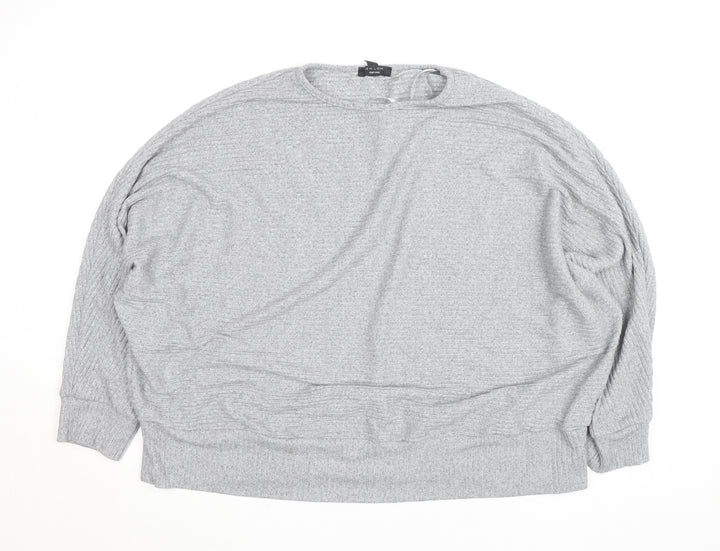 New Look Women’s Grey Plus Size 24 Curves Knit Pullover Jumper
