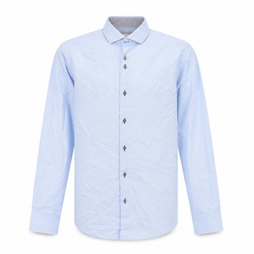 Marnelli Sartoria Men's Blue Regular Fit Long Sleeve Cotton Shirt M