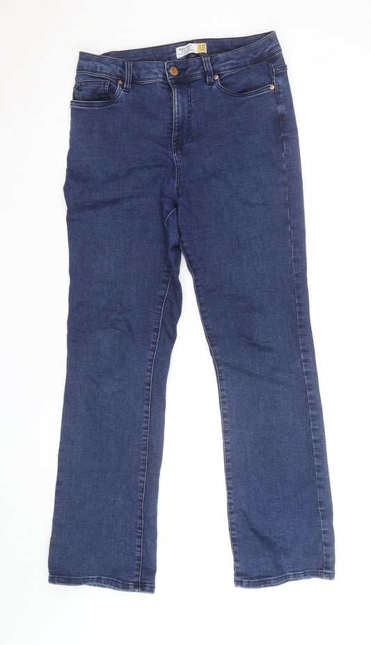 Next Women’s Blue Bootcut High Rise Denim Jeans Size 10 Regular