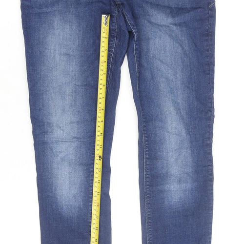 ONLY Women's Blue Regular Fit Skinny Jeans Size 14
