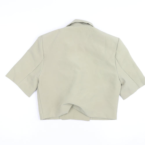 PrettyLittleThing Women's Beige Cropped Blazer Size 8