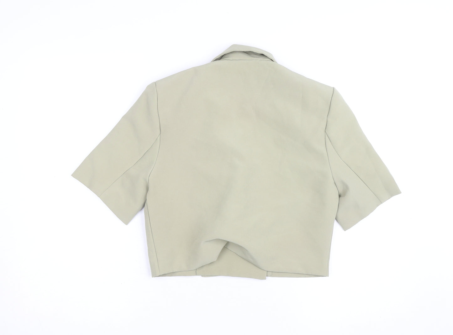 PrettyLittleThing Women's Beige Cropped Blazer Size 8