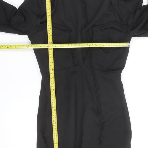 PrettyLittleThing Women’s Black Size 8 Long Sleeve Bodycon Mini Dress