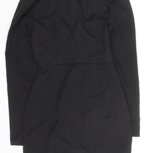 PrettyLittleThing Women’s Black Size 8 Long Sleeve Bodycon Mini Dress