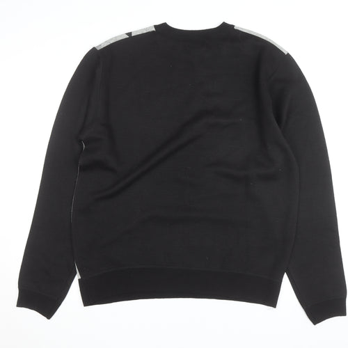 Charles Norton Mens Grey Argyle Crew Neck Pullover Jumper 2XL