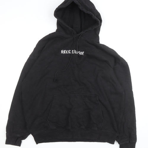 Brandy Melville Women Black Hellraiser Dragon Print Pullover Hoodie One Size