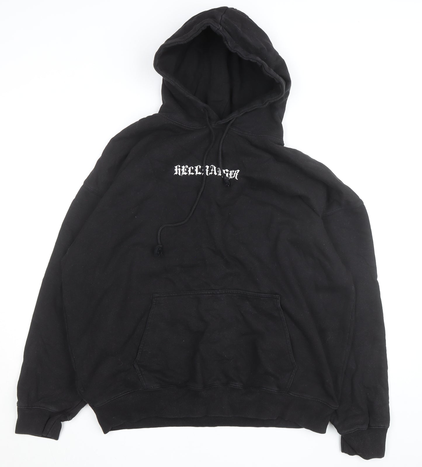 Brandy Melville Women Black Hellraiser Dragon Print Pullover Hoodie One Size