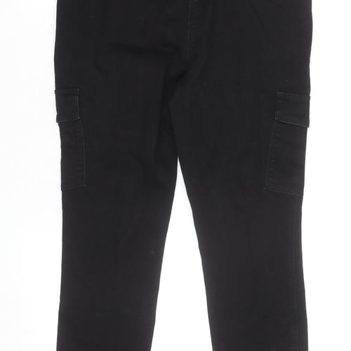 Next Women’s Black Skinny Mid Rise Cargo Trousers Size 14