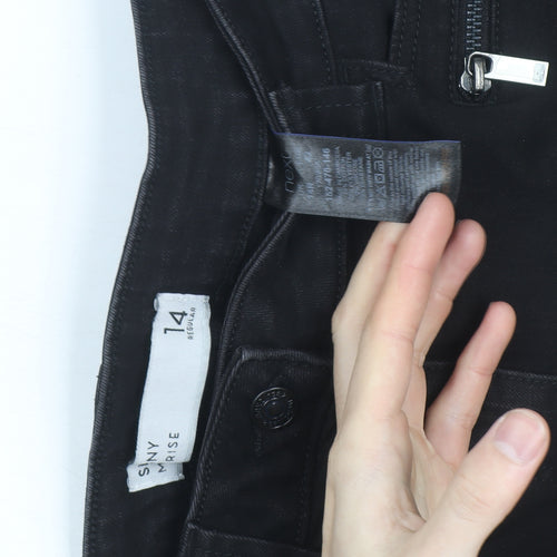 Next Women’s Black Skinny Mid Rise Cargo Trousers Size 14
