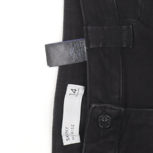 Next Women’s Black Skinny Mid Rise Cargo Trousers Size 14