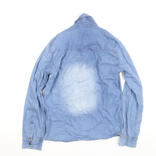 Brink Link Women's Blue Denim Button-Up Shirt Size 14