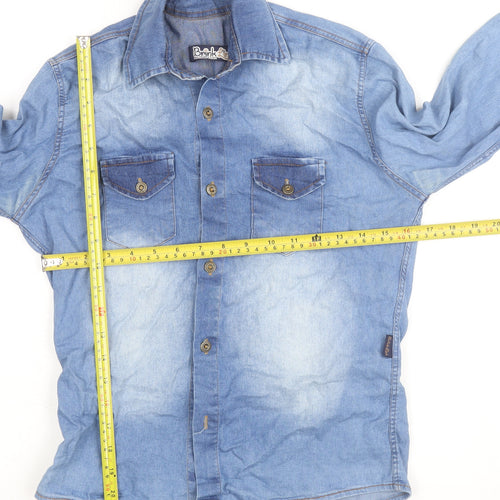 Brink Link Women's Blue Denim Button-Up Shirt Size 14
