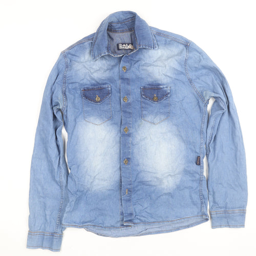 Brink Link Women's Blue Denim Button-Up Shirt Size 14