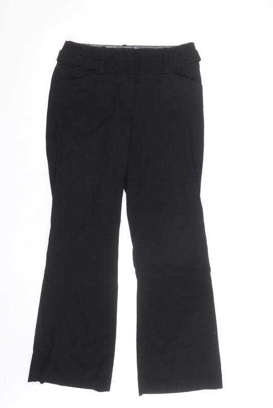 Next Women Black Size 10 Regular Bootcut Dress Trousers