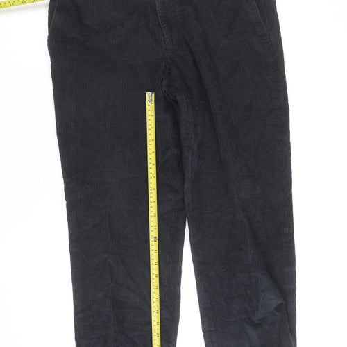 Marks and Spencer Mens Grey Corduroy Trousers 34R Regular Fit