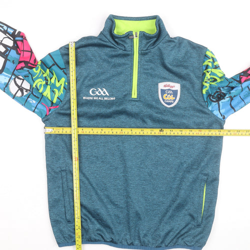 Masita Men’s Blue 1/4 Zip Track Jacket Kellogg’s GAA Cool Camps Size L Polyester
