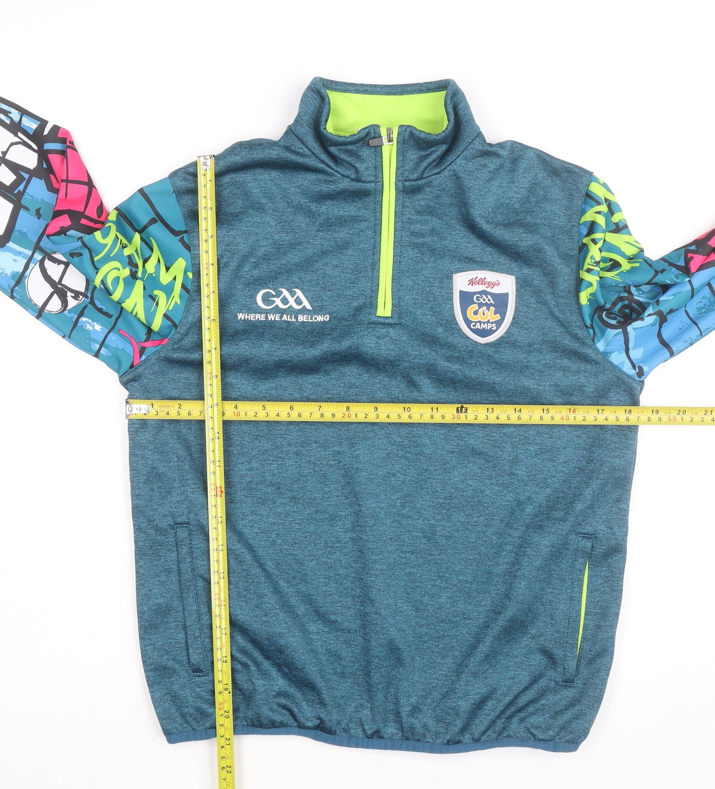 Masita Men’s Blue 1/4 Zip Track Jacket Kellogg’s GAA Cool Camps Size L Polyester