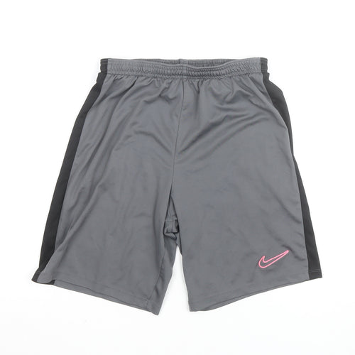 Nike Boys Grey Dri-FIT XL Athletic Shorts with Elastic Waist