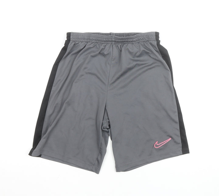 Nike Boys Grey Dri-FIT XL Athletic Shorts with Elastic Waist