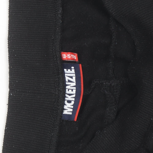 McKenzie Boys Black Jogger Trousers 13-15 Years Fleece Casual Sweatpants