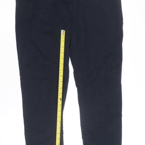 F&F Men's Blue Chino Trousers 34W 32L Regular Fit Cotton