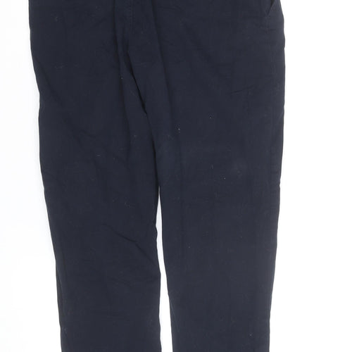 F&F Men's Blue Chino Trousers 34W 32L Regular Fit Cotton