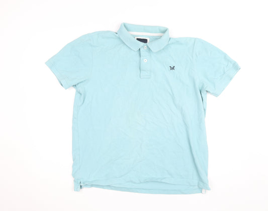 Crew Clothing Men’s Blue Cotton Polo Shirt Size L Casual
