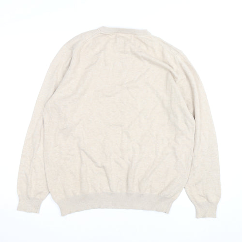 New Haven Men's Beige Small Crew Neck Pullover Jumper