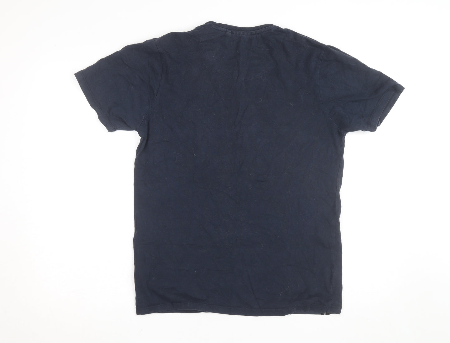 Diesel Men's Blue V-Neck Cotton T-Shirt Size M