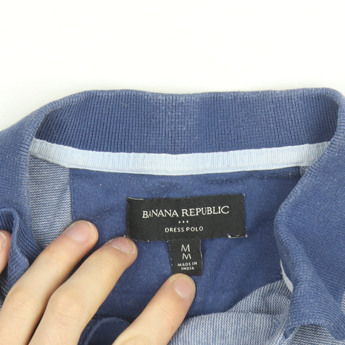 Banana Republic Men’s Blue Cotton Polo Shirt Size M