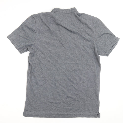 Springfield Men’s Grey Mao Collar Polo Shirt Size L