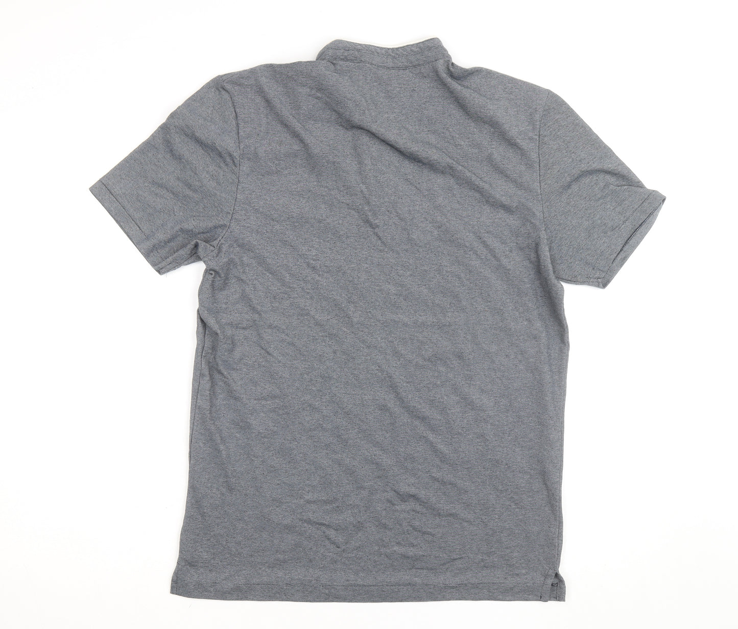 Springfield Men’s Grey Mao Collar Polo Shirt Size L