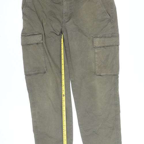Dunnes Stores Men's Green 34R Cargo Trousers Cotton Elastane