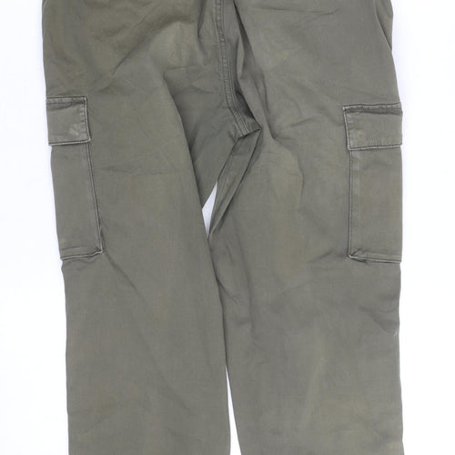 Dunnes Stores Men's Green 34R Cargo Trousers Cotton Elastane