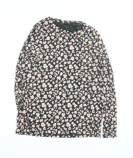 Marks and Spencer Women's Multicoloured Floral Jersey Long Sleeve T-Shirt Size 10