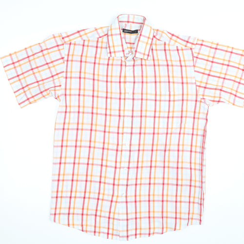 Cedarwood State Men's Multicoloured Check Short Sleeve Button-Up Shirt L