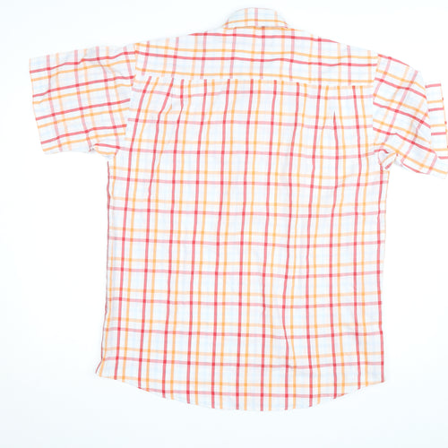 Cedarwood State Men's Multicoloured Check Short Sleeve Button-Up Shirt L