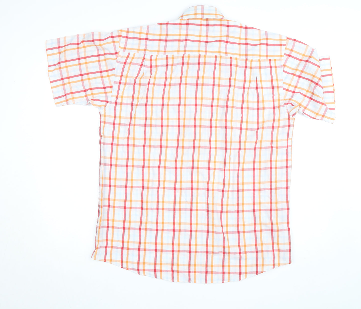 Cedarwood State Men's Multicoloured Check Short Sleeve Button-Up Shirt L