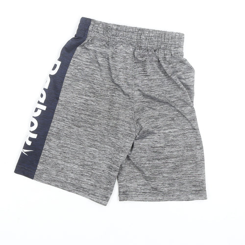 Reebok Boys Grey Athletic Shorts 10 Years Quick Dry Elastic Waist