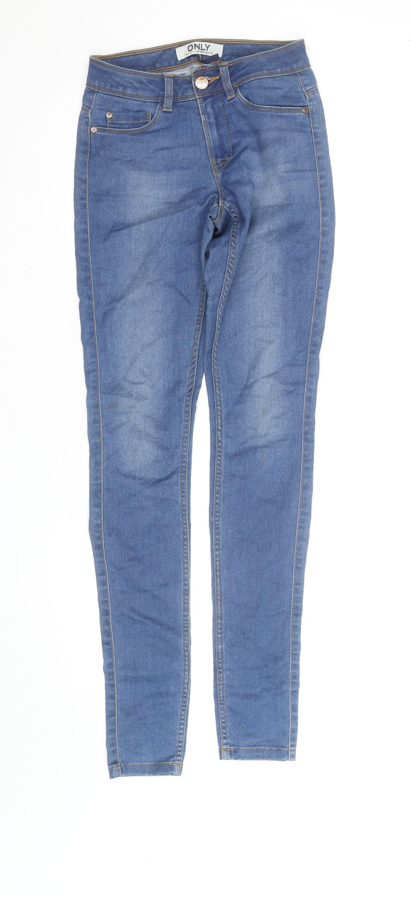 ONLY Women's Blue Skinny Denim Jeans XS Length 34 Slim Fit