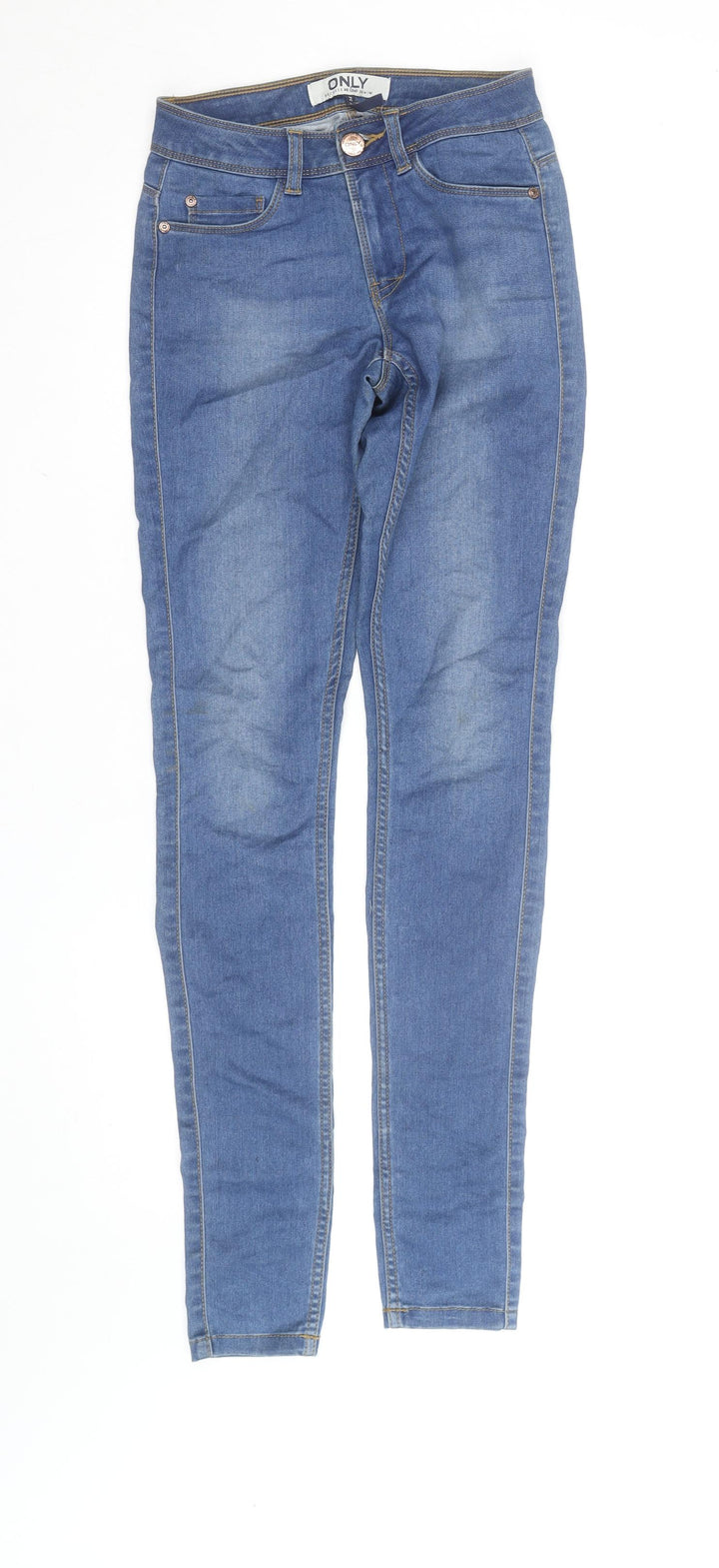 ONLY Women's Blue Skinny Denim Jeans XS Length 34 Slim Fit