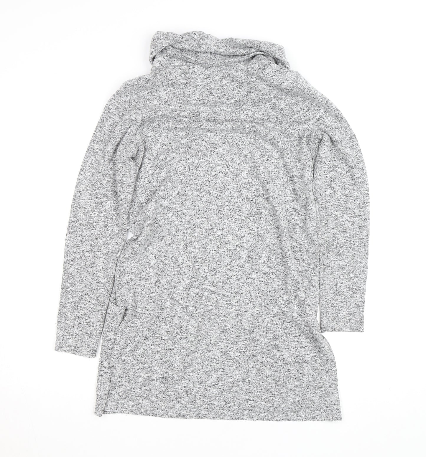 Dorothy Perkins Women’s Grey Cowl Neck Long Sleeve Tunic Jumper Size 16