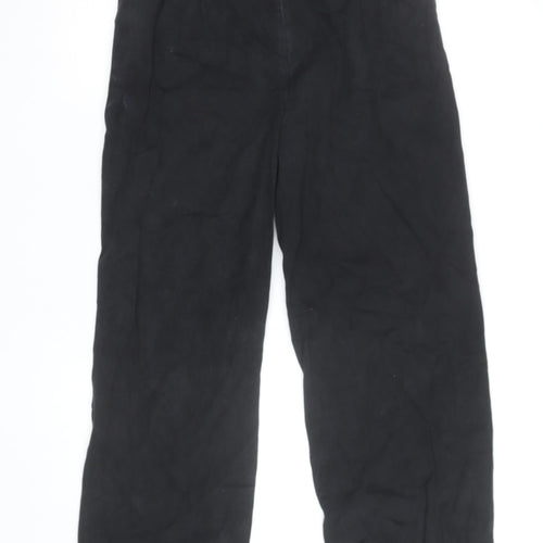 Next Women's Black Cotton Stretch Straight Trousers Size 10