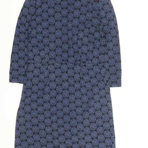 Seasalt Cornwall Women Blue Geometric Shift Dress Size 10